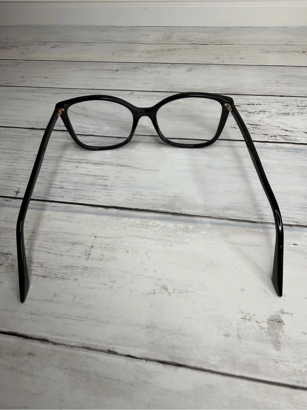 Gucci Black Cat-Eye Women’s Prescription Glasses with Gold GG Emblems